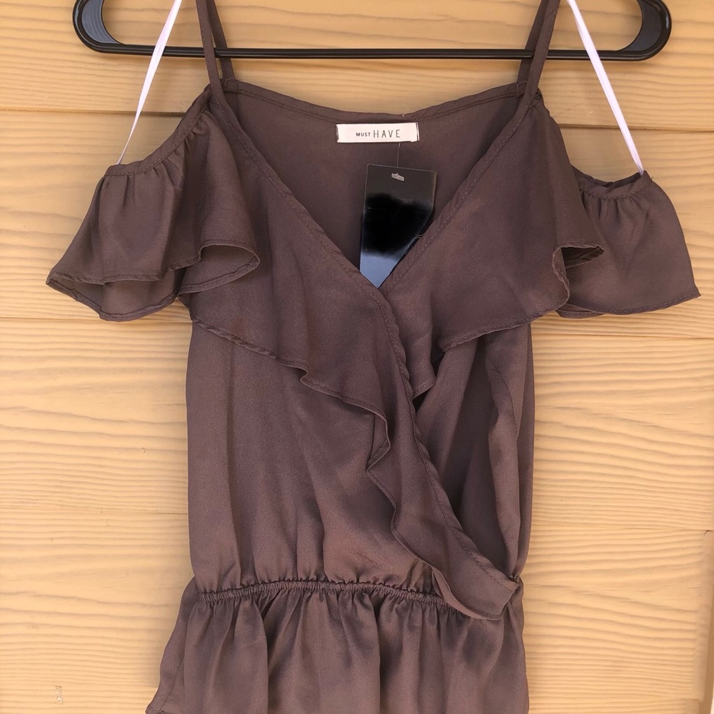 Flowy Off-the-shoulder Wrap Top